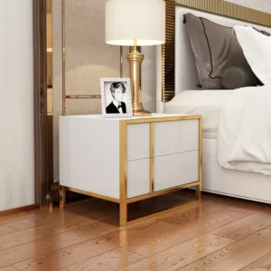 WHITE BEDROOM NIGHTSTAND - C-02W